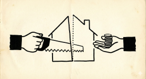 Infografía de extinción de condominio con compensación económica y optimización de impuestos 2026